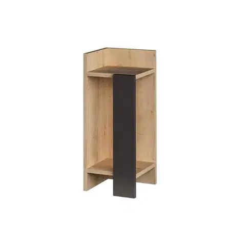 Nočný stolík Elos left - Oak, Anthracite