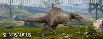 (B) 3D pravítko Spinosaurus DEEP