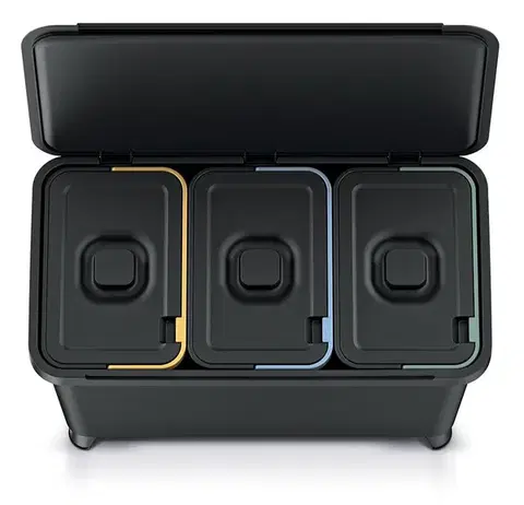 Odpadkový koš SYSTEMO 3x10 L černý