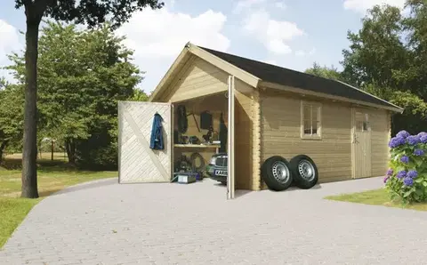 Prístrešok na auto 387 x 537 cm smrek Dekorhome
