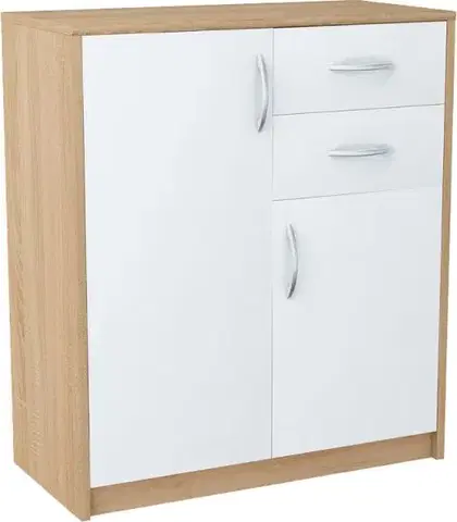ANES komoda 2D2S, dub sonoma/biela