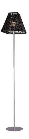 Stojaca lampa čierna 160cm 60W E27 Rombo