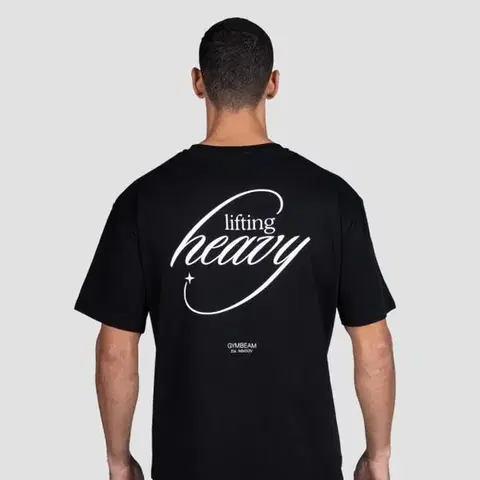 GymBeam Tričko Lifting Heavy Black  M