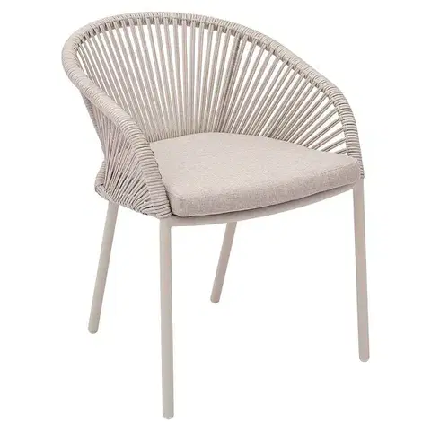 Hliníkové jedálenské kreslo ORIENT (ivory)