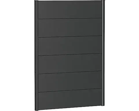 Biohort Zástena na ochranu súkromia BIOHORT - výška 137 cm (tmavo šedá metalíza) 96 × 137 × 4,4 cm