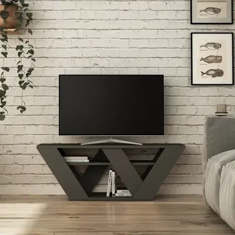 TV stolík PIPRALLA 110 cm antracitový