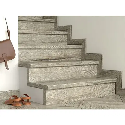 Schodový nášľap / profil TOPSTEP Flex Dub sivý 1200 × 340 × 11 mm
