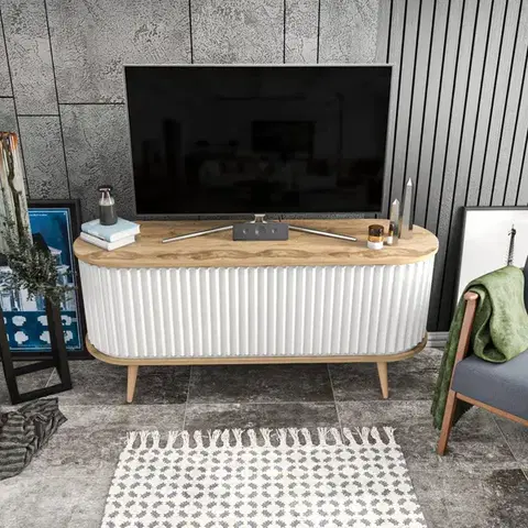 TV stolík Stor - Oud Oak, White