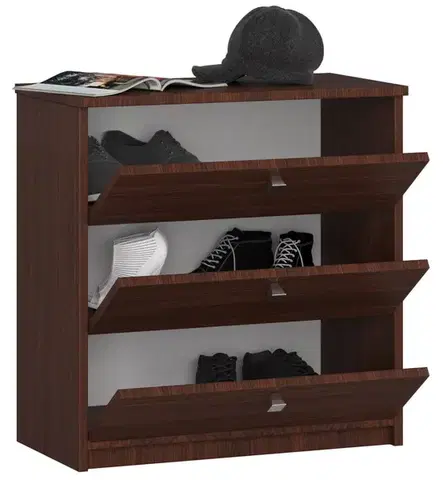 Skriňa na topánky Mini 60 cm - 3 dvierka wenge