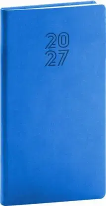 NOTIQUE Vreckový diár Aprint 2027, modrý, 9 x 15,5 cm