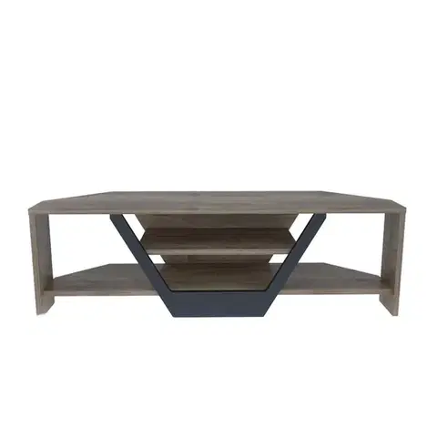 TV stolík Sares - Walnut, Black