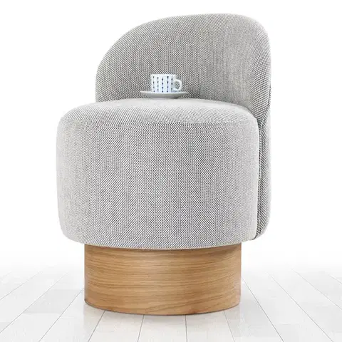 Taburet Barren Puf Grey