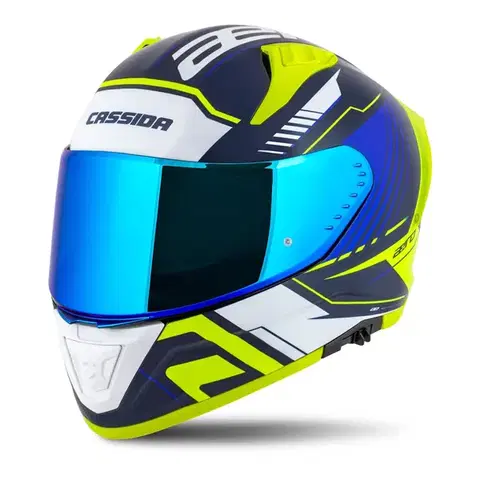 Cassida Aero Drome modrá/žltá fluo/svetlo modrá/biela XXL (63-64)