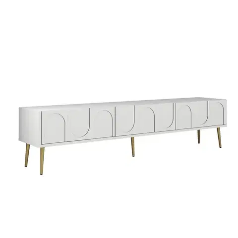TV stolík Lyon 43 - White, Gold
