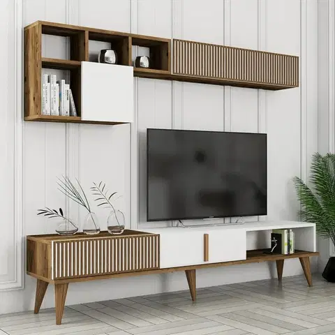 Televízna stena Milen Walnut and White