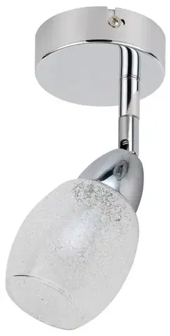 Nástenná lampa 1X6W SMD okrúhla hlava s kĺbovým vymeniteľným tienidlom chróm/číra RICO