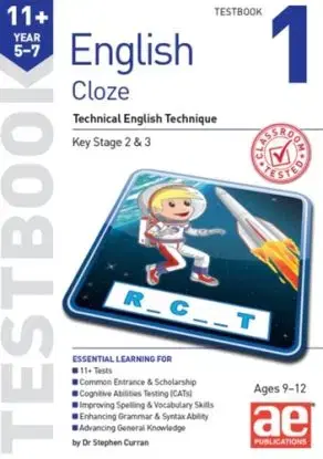 11+ English Year 5-7 Cloze Testbook 1 - Autumn McMahon, Warren J Vokes, Dr Stephen C Curran