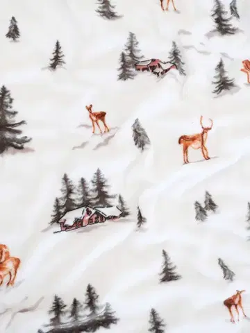 Baránková deka mikroplyš 150 × 200 cm – Zimný les