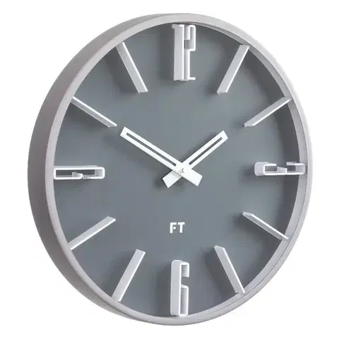 Dizajnové nástenné hodiny Future Time FT6010GY Numbers 30cm