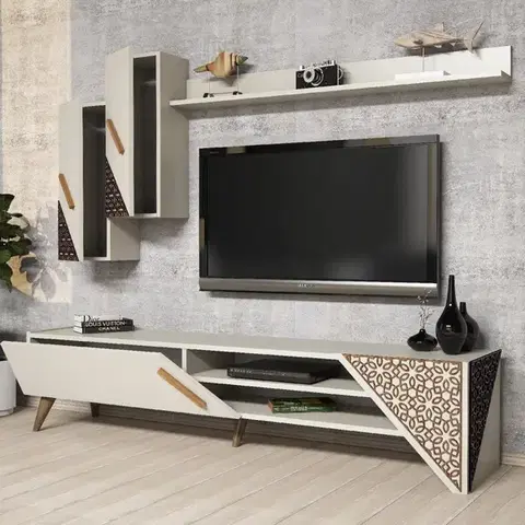 TV skrinka / Obývacia stena Beril - Cream