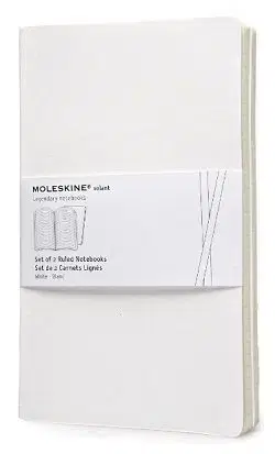 Zápisníky MOLESKINE Volant 2 ks linajkové biele L