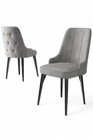 Súprava stoličiek (2 kusy) Newa - Grey, Black