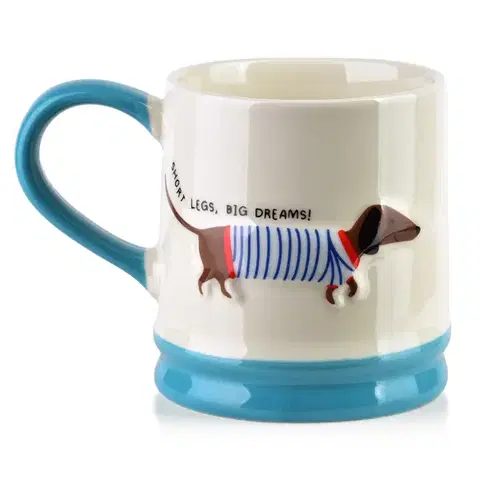 Porcelánový hrnček DOXIE 320 ml tyrkysový