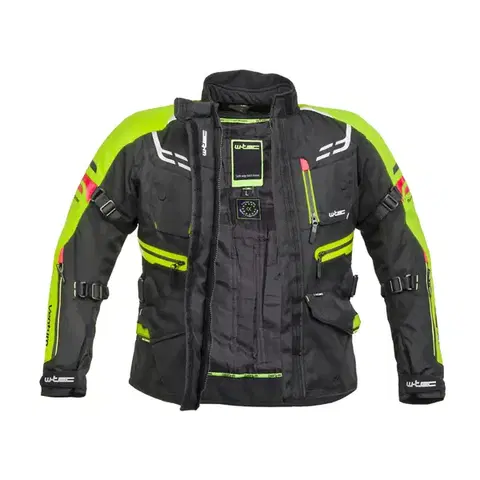 Dámska moto bunda W-TEC Ventura Lady Farba čierna-fluo žltá, Veľkosť XS