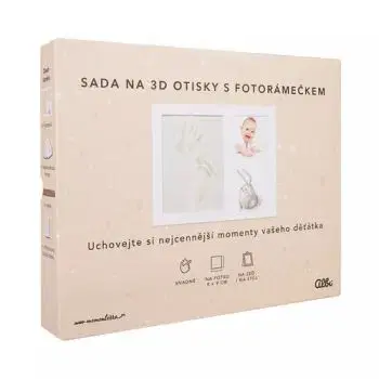 Fotorámik pre bábätko so sadou na 3D odtlačky