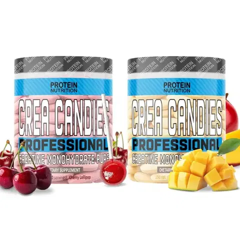 Creatine Candies - Protein Nutrition 150 tbl. + 150 tbl. Cherry Lollipop + Mango