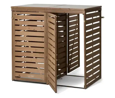 Dvojitý box na smetný kôš s univerzálnymi možnosťami umiestnenia, 2x 240 l