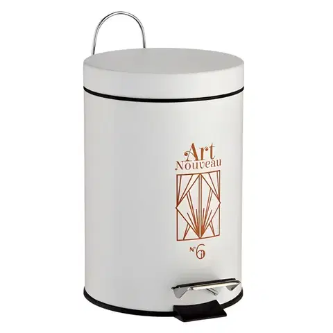 Odpadkový kôš ART DECO 3 L biely