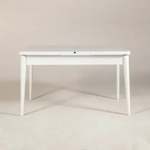 Jedálenský rozkladací stôl Vina 129/163 cm biely