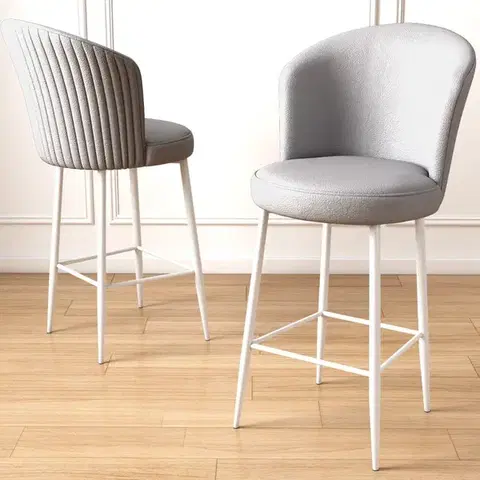 Bar Stool Set (6 Pieces) Uras - Grey, White