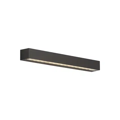 Priemyselné vonkajšie nástenné svietidlo čierne 55 cm vrátane LED IP65 - Hannah