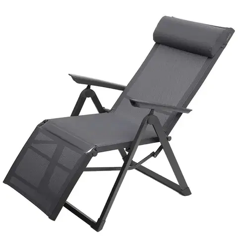 Hliníkové kreslo relaxačné MALTA (sivá)
