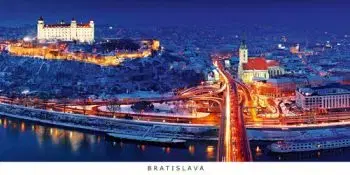 (A6) Pohľadnica panoráma Bratislava e07 (prišla zima)