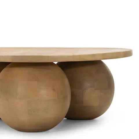 Konferenčný stolík Agostino 70 cm mangové drevo dub pieskový
