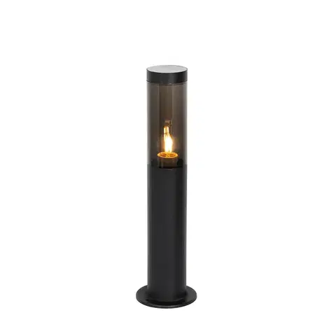Moderné vonkajšie stĺpové svietidlo čierne 45 cm IP44 - Rox