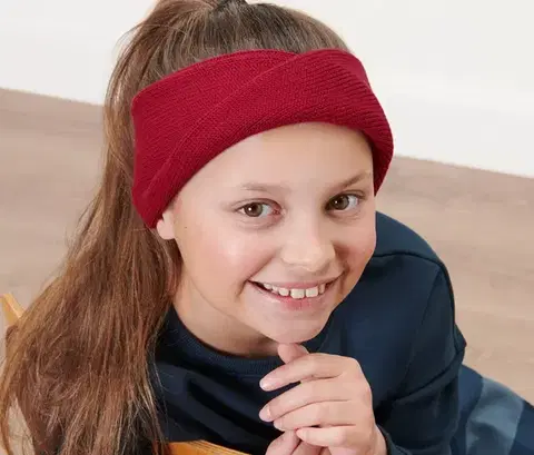 Detská pletená čelenka