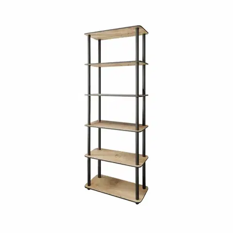 Regál Rect Oak, 6 polic