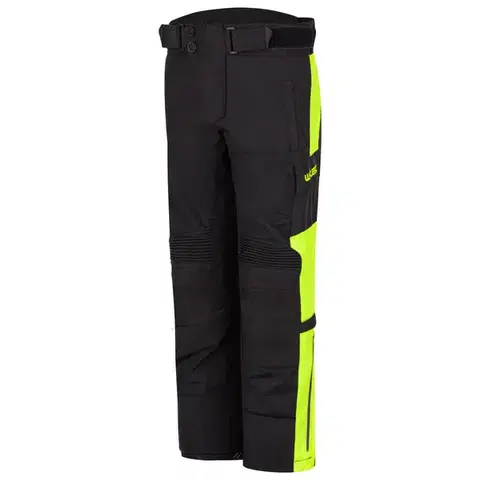 Detské rastúce letné moto nohavice W-TEC Pinapoco Farba čierna-fluo, Veľkosť S/M