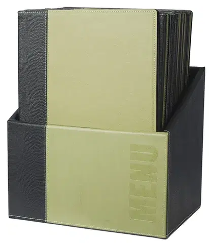 SECURIT Box s jedálnymi lístkami TRENDY, zelená (20 ks)