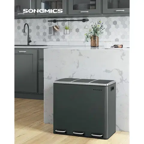 Kôš na triedený odpad Wick antracitovo sivý
