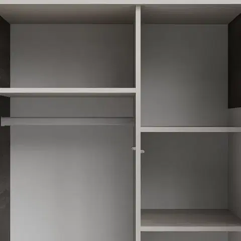 Šatníková skriňa Random 90 cm kašmír/orech