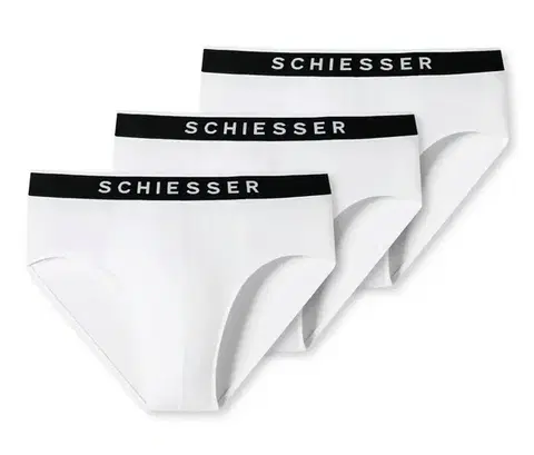Slipy SCHIESSER Rio, 3 ks, biele