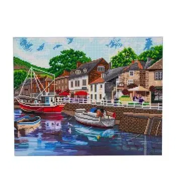 Obraz Prístav (40x50 cm) vykladanie z diamantov
