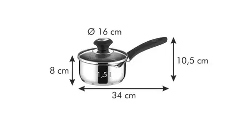 Tescoma rajnica PRESTO s lievikom a pokrievkou ø 16 cm, 1,25 l