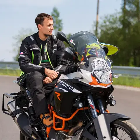 Moto bunda W-TEC Gelnair Farba čierno-zelená, Veľkosť 3XL