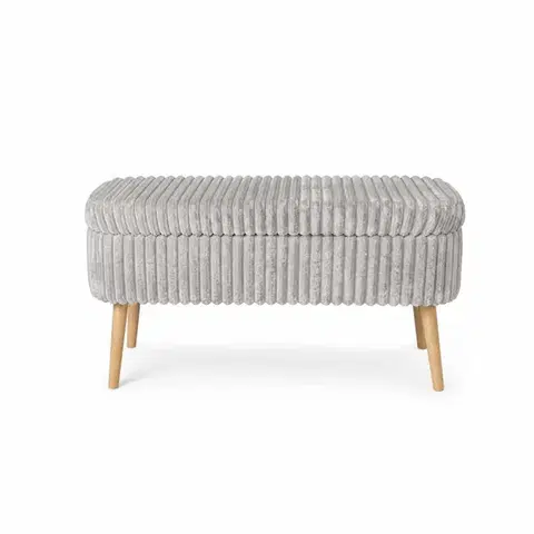 Taburetka Oslo s úložným priestorom 90 cm ľan Toscano - výber z 4 prevedení